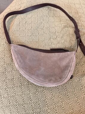 THE SAK Suede Crescent Crossbody Bag